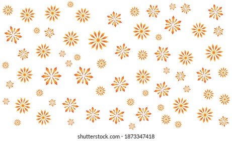 winter background, orange snowflake background design