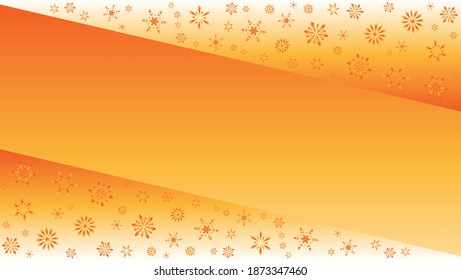 winter background, orange snowflake background design