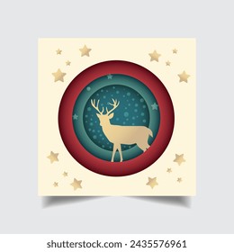 
Winter Background paper cut abstract papercut background design 