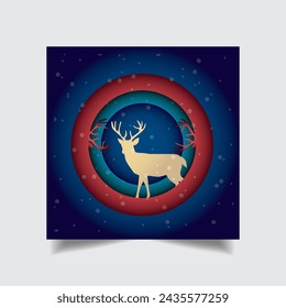 Diseño de fondo abstracto de corte de papel de fondo de invierno 