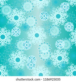 Winter background. Pattern with snowflakes. Vector illustration