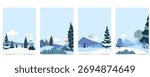 Winter background with pine tree in forest for Merry Christmas and happy new year invitation card