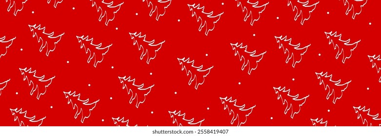 Winter background. pine's tree pattern design template.