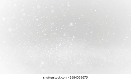 Winter background PNG with falling snow in darkness