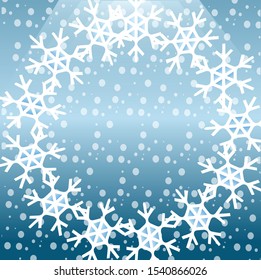 Winter background. Realistic snowflakes. Vector illustration. Christmas background. Falling snow.
