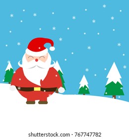 winter background with Santa Claus