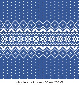 Winter background. Seamless Norwegian pattern.