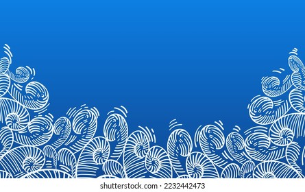 Winter background set, banner blue snow abstract, cold season, beautiful landscape, design, cartoon style vector illustration.