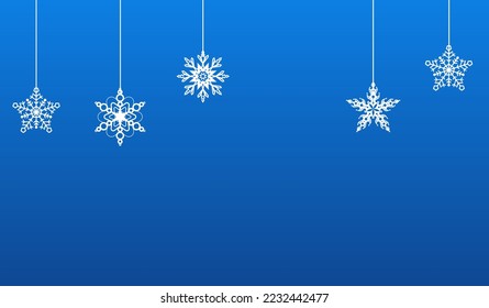 Winter background set, banner blue snow abstract, cold season, beautiful landscape, design, cartoon style vector illustration.