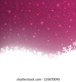 Winter background with shiny lights
