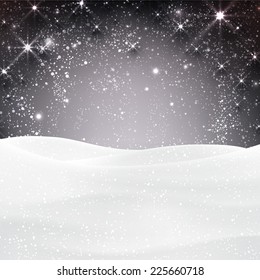 Winter background with snow. Christmas snow surface. Eps10 vector illustration. 