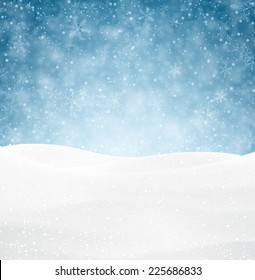 Winter background with snow. Christmas snow surface. Eps10 vector illustration. 