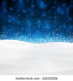 Winter background with snow. Christmas snow surface. Eps10 vector illustration. 