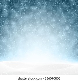 Winter background with snow. Christmas snow surface. Eps10 vector illustration. 