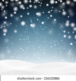 Winter background with snow. Christmas snow surface. Eps10 vector illustration. 