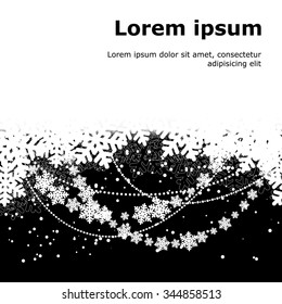 Winter background with snow. Christmas snow surface. vector illustration