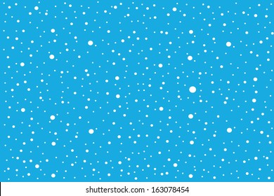 Winter Background: Snow Fall - Vector Illustration.