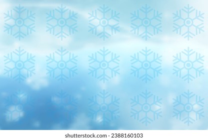 winter background with snow flakes