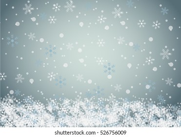 Winter background with snow. vector illustration.