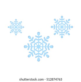 Winter background with snowdrifts and falling snow, nature, vector