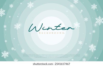 Winter background. with a snowfall theme. This is a falling snowflake on a circle textured background. Vector illustration