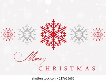 Winter background with snowflakes