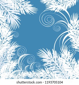 
Winter background with snowflakes