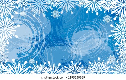 Winter background with snowflakes.