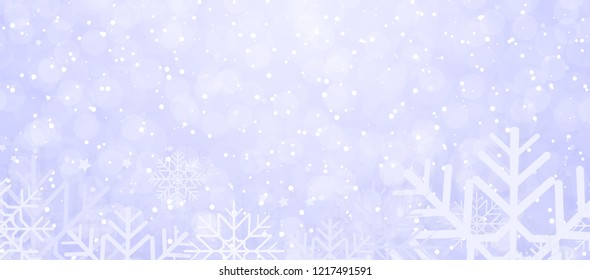 Winter background with snowflakes