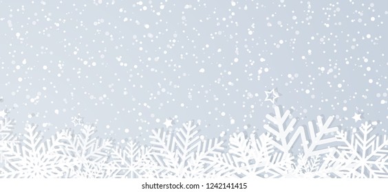 Winter background with snowflakes
