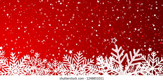 Winter background with snowflakes