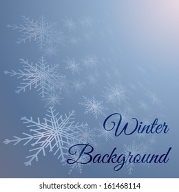winter background with snowflakes