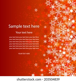 winter background with snowflakes