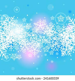 Winter background with snowflakes