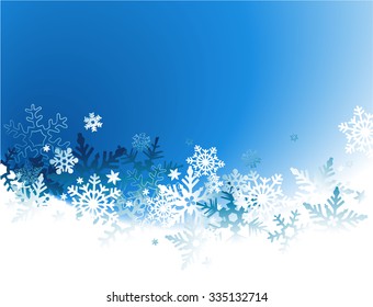 Winter background with snowflakes