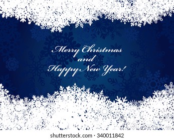 winter background with snowflakes