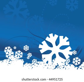 winter background with snowflakes