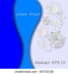 winter background with snowflakes