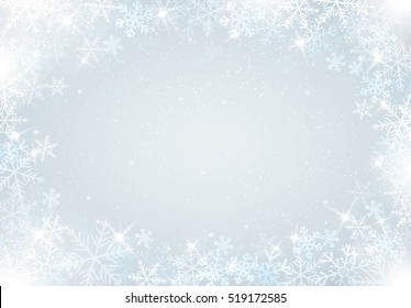 Winter Background With Snowflakes