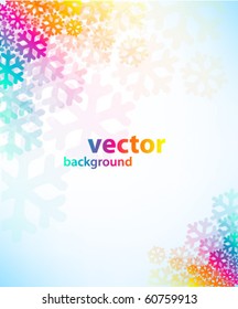 Winter background with snowflakes
