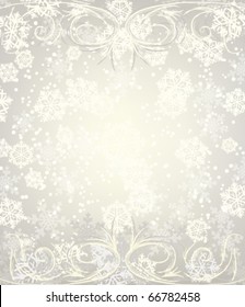winter background with snowflakes