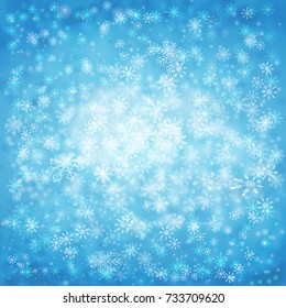 Winter background with snowflakes