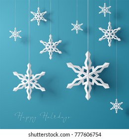 Winter Background with Snowflakes