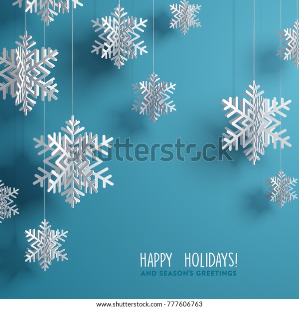 Winter Background With Snowflakes