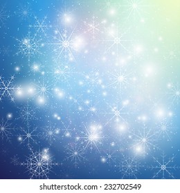 Winter background with snowflakes. Abstract winter design and website template, abstract pattern vector.