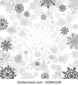  winter background with snowflakes art snow vector
