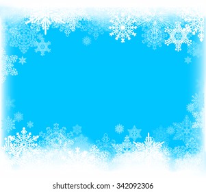 Winter background with snowflakes, banner, flyer, sale for new year and Christmas