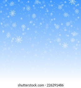 Winter background with snowflakes. Can be used as Wallpaper. The backdrop for the design of advertisements and offers, Christmas promotions.