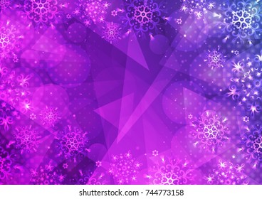 Winter background with snowflakes. Christmas Greeting Card. New Year background with space for your text