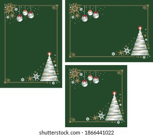 Winter background with snowflakes and Christmas tree.image of winter background for Christmas.